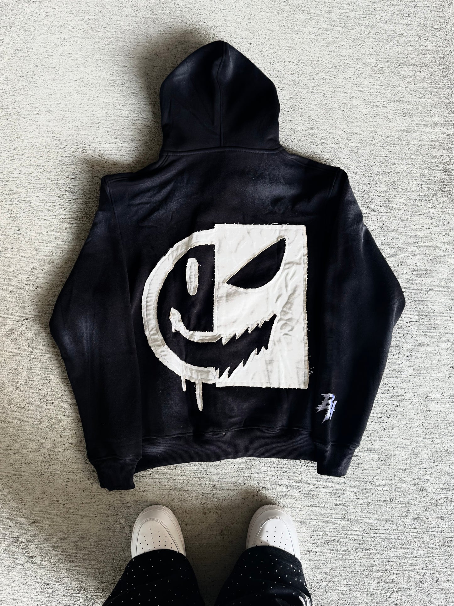 Black Flawed Hoodie